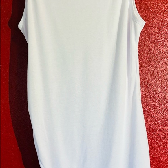 BTFBM White Ruched Side Fitted Tank Dress, Size XL - Picture 2 of 10